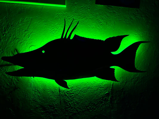 LED Metal Wall Art Fish Mount
