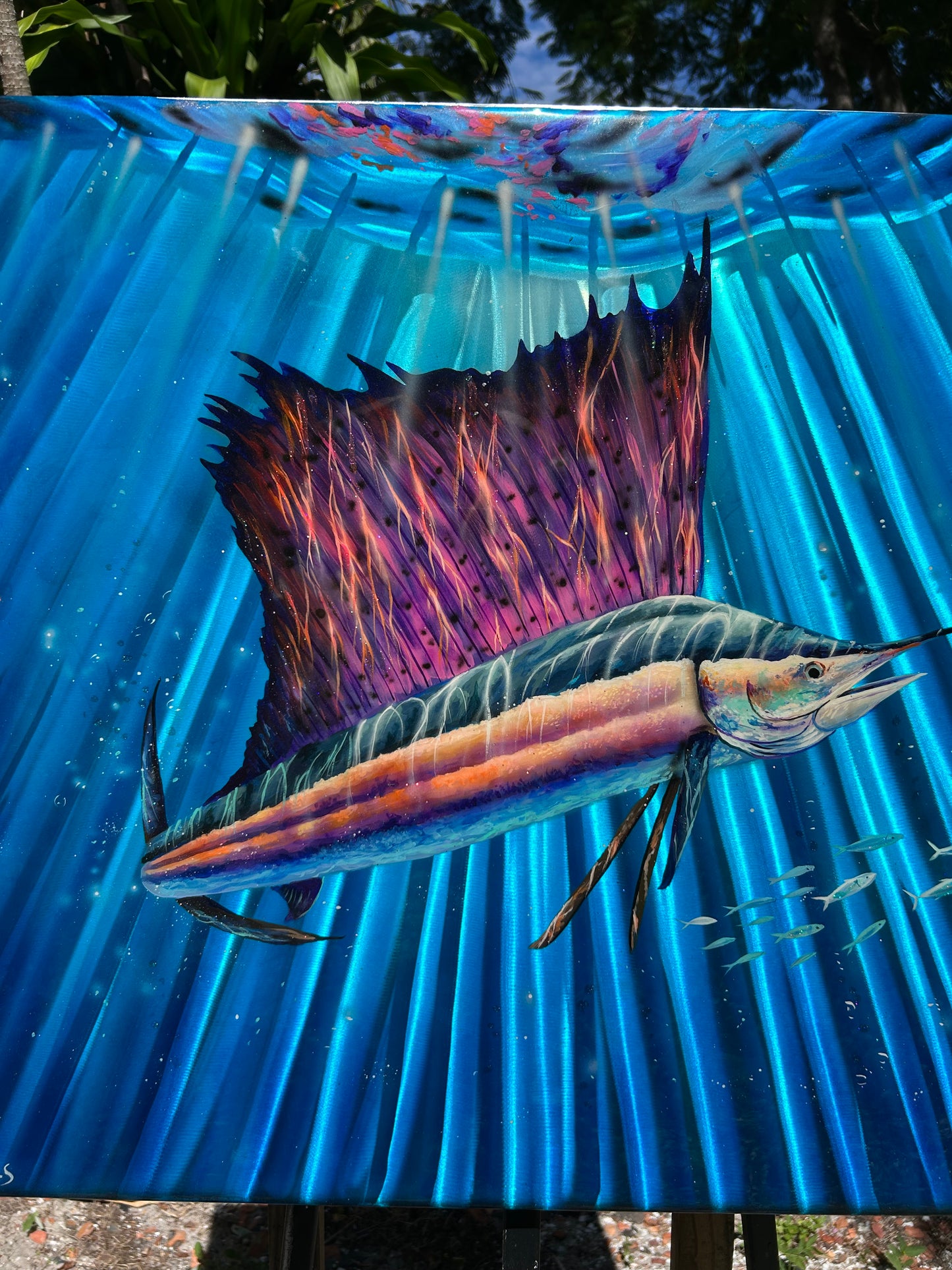 Fine Art Painting on Metal “sailfish”