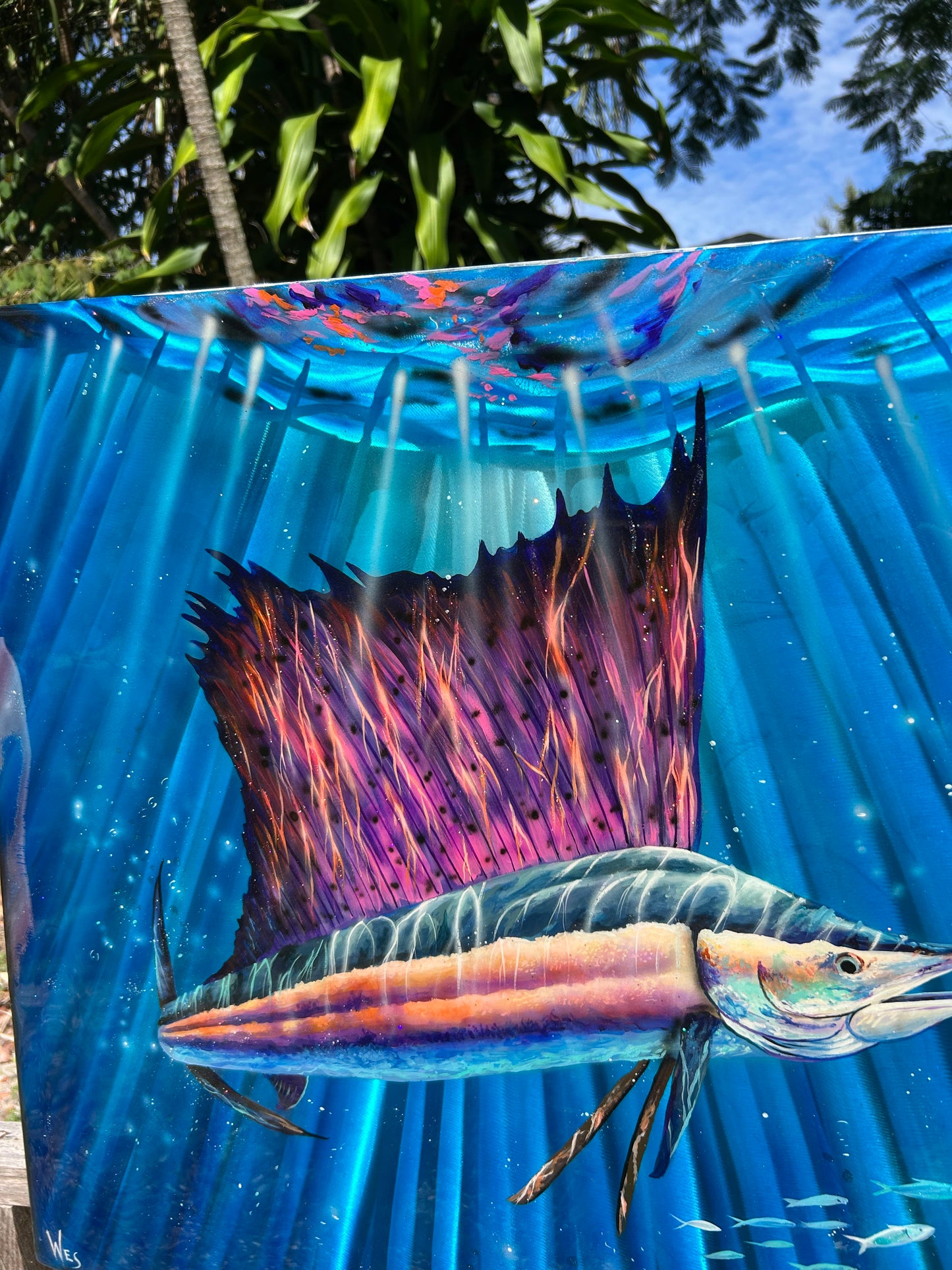 Fine Art Painting on Metal “sailfish”