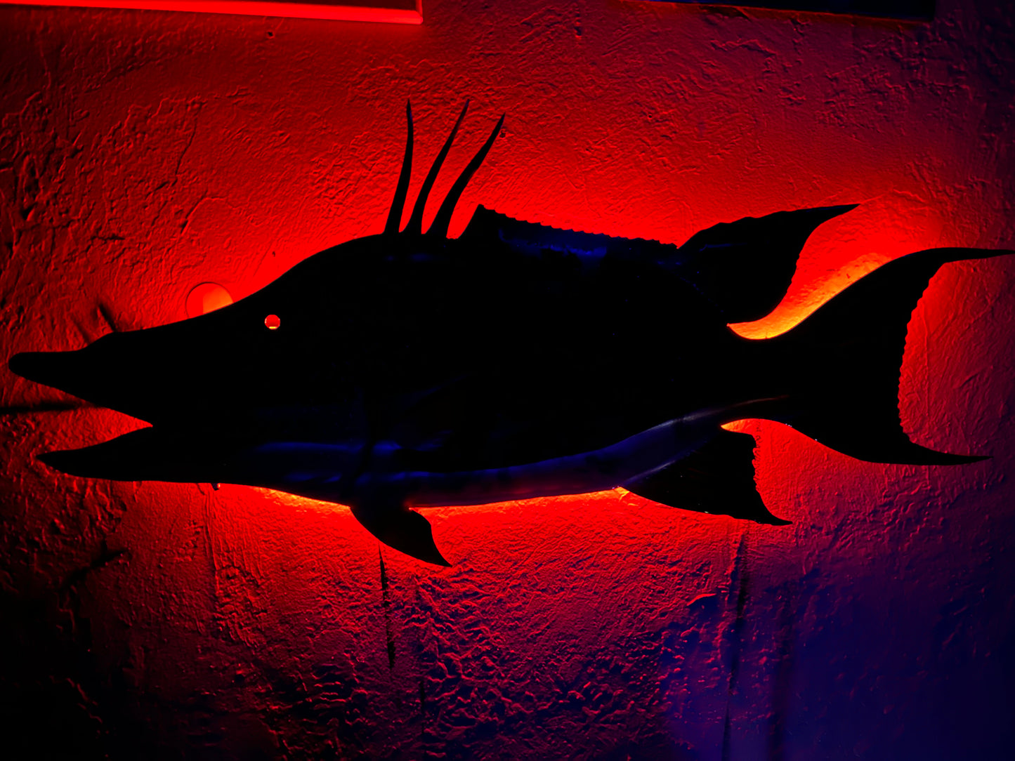 LED Metal Wall Art Fish Mount